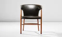 Armchair, model no. B48 by Jacob Kjær, 1956, Brazilian rosewood, leather, sold Nov 2019