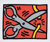 Keith Haring, Pop Shop III: D (Scissors), 1989, silkscreen prints