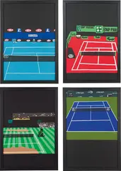 FOUR MAJORS by Jonas Wood, 2018, multicolour screenprint on Coventry Rag paper, in 4 parts, sold Nov 2019