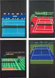 FOUR MAJORS by Jonas Wood, 2018, multicolour screenprint on Coventry Rag paper, in 4 parts, sold Nov 2019