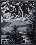 Untitled by Jonas Wood, 2018, 100% cashmere blanket, sold Nov 2019