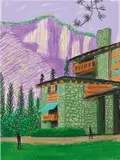 Untitled No.23 from “The Yosemite Suite” by David Hockney, 2010, iPad drawing printed on paper, sold Nov 2019