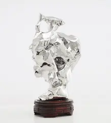 Artificial Rock No. 92 by Zhan Wang, 2006, stainless steel, sold May 2018