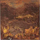 Nguyễn Gia Trí, Landscape with Ricefields, circa 1946, lacquer, eggshell white and gold paint on panel