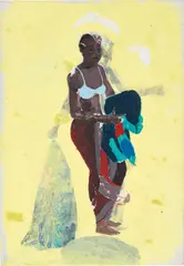 Hurvin Anderson, Naila (Movement), 2010, acrylic on paper layered on board