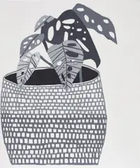 Untitled (Grid Pot) by Jonas Wood, 2009, oil on linen, sold May 2018