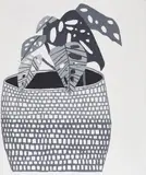 Jonas Wood, Untitled (Grid Pot), 2009, oil on linen