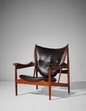 Important and early 'Chieftain' armchair, model no. FJ 49 A by Finn Juhl, designed 1949, produced early 1950s, Bangkok teak, leather, sold May 2018