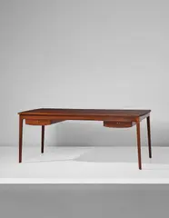 Ole Wanscher, Desk, 1954, Brazilian rosewood, Brazilian rosewood-veneered wood, brass