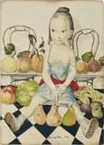 Léonard-Tsuguharu Foujita, Fillette aux fruits et au damier
