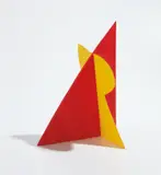 Untitled (Maquette for Eppur Si Muove) by Alexander Calder, 1965, painted sheet metal, sold Nov 2018