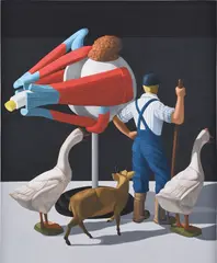 The Dawn of Day (Illustration of the Crisis Series) by Natee Utarit, 2010, oil on linen, sold Nov 2018