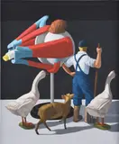Natee Utarit, The Dawn of Day (Illustration of the Crisis Series), 2010, oil on linen