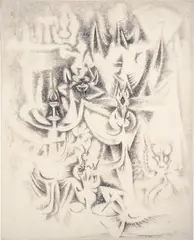 Wifredo Lam, Sur les traces (also known as Transformation), 1945, oil on canvas