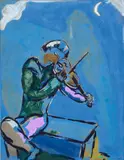 Marc Chagall, Le violoniste bleu, 1929, gouache on paper