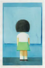 Composition with Girl Back by Liu Ye, 2005, watercolour on paper, sold Nov 2018