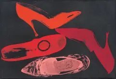Shoes by Andy Warhol, 1980, screenprint with diamond dust, sold Nov 2018