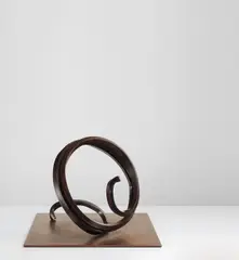 Indeterminate Line by Bernar Venet, 1991, rolled steel with patina, sold Nov 2018