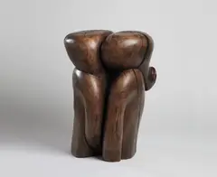 Wang Keping, Kissing Couple, 2000, maple wood