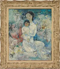 Vũ Cao Đàm, Maternité, 1961, oil on canvas