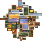 Landscape Painting 2 (s2370) by Alfredo & Isabel Aquilizan, 2010, oil on canvas, picture frames, sold Nov 2018