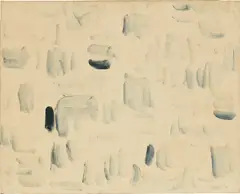 Lee Ufan, With Winds, 1991, oil on canvas