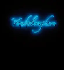Tavares Strachan, You Belong Here (Blue), 2012, blocked-out neon glasswork