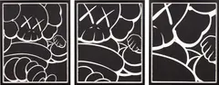 Three Works: RUNNING CHUM by Kaws, 2000, silkscreen on arches paper, offered Nov 2018