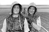Women Gardeners, Riverview Colony Chester, Montana, June 22 by Laura Wilson, 1994, Gelatin silver print, offered Feb 2017