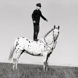 Laura Wilson, Hutterite Boy on Appaloosa, Golden Valley Colony Ryegate, Montana, June 15, 1993, Archival pigment print