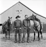 Laura Wilson, Terry Moberley, Foreman, and Matt Matthews, Rancher, Lambshead Ranch, Albany, Texas, June 26