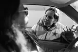 Laura Wilson, Oglala Sioux Woman Pleading with Tribal Leader, Whiteclay, Nebraska, December 13, 1996, Gelatin silver print