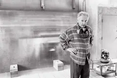 Laura Wilson, Ed Ruscha in His Studio, Venice, California, June 27, 2005, Gelatin silver print
