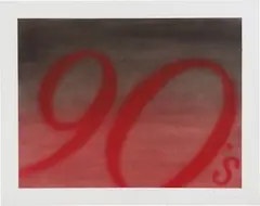 The 1990s by Ed Ruscha, 2000, dry pigment and acrylic on paper, sold May 2017