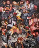 Zhang Enli, Eating #4, 2000, oil on canvas