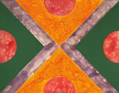Untitled by Hsiao Chin, 1962, acrylic on canvas, sold May 2017