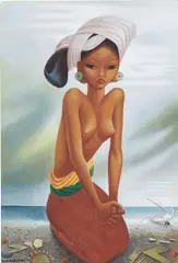 Miguel Covarrubias, Balinese Woman, circa 1934, gouache and watercolour on paper laid on board