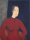 Chiu Ya-tsai, Femme à la Robe Rouge, 1994, oil on canvas