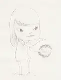 You by Yoshitomo Nara, 2015, graphite on paper, sold May 2017