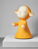 The Little Pilgrim (Night Walking) by Yoshitomo Nara, 1999, fiberglass, acrylic and cotton, sold Nov 2017