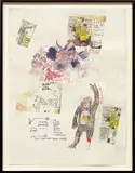 Jean-Michel Basquiat, Hong Kong, 1985, graphite, coloured pencil and Xerox collage on paper