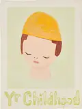 Remember Your Childhood Days by Yoshitomo Nara, 1995, acrylic on canvas, sold Nov 2017