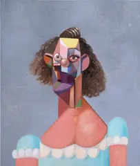 George Condo, Young Girl with Blue Dress, 2007, oil on canvas