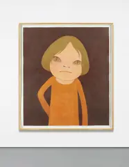 Yoshitomo Nara, Not Now, 2003, pastel, acrylic and coloured pencil on paper