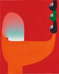 Yon Kuru by Sadamasa Motonaga, 1974, acrylic on canvas, sold Nov 2017