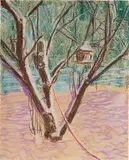 Peter Doig, Birdhouse, 1995, pastel on paper