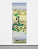 Roy Lichtenstein, Landscape with Poet (Study), 1995, tape, painted paper, and printed paper on board