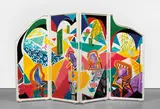 Caribbean Tea Time by David Hockney, 1987, lithograph in colours, collage, and acrylic on eight sheets of TGL handmade paper, assembled together in a double-sided , sold Nov 2017