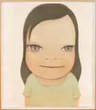 Daydreamer by Yoshitomo Nara, 2003, pastel, acrylic and colour pencil on paper, sold Nov 2016