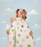 The Homeless Hobo by George Condo, 2009, oil on canvas, sold Nov 2016